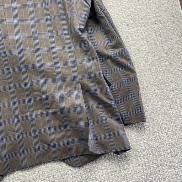 Coppley Biella Brown / Blue Plaid Sport Coat Jacket Super 130's Wool Sz 42R - Picture 13 of 16